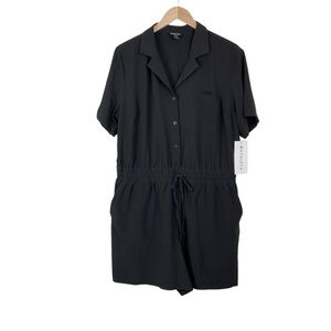Athleta Black Short Sleeve Romper
